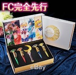 Sailor Moon Stick & Rod Light Up Edition 2017 Fan club Limited pen set F/S Japan