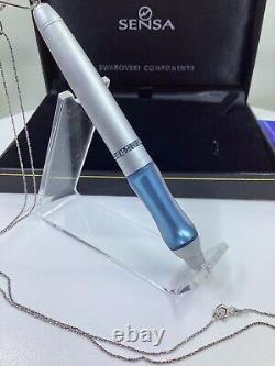 Sensa Swarovski Ballpoint Pen Swan Blue Crystal & Chain Pen New In Box 35534