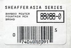 Sheaffer Bamboo Asia Series Fountain Pen New In Box 18k Broad Nib Mint Condition