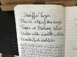 Sheaffer Targa 14k Gold Nib Fountain Pen Serviced Boxed Stirling Silver Superb