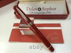 Stipula Etruria Magnifica red resin fountain pen NEW with boxes