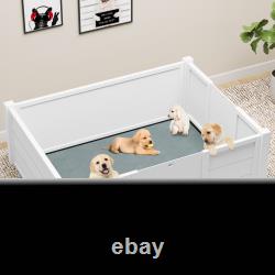 TAUS Whelping Box for Dogs with Washable Pee Pads Indoor Wooden Dog Pen