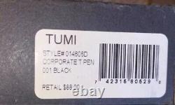 TUMI Collector Item NIB Black Writing Pen w Hard Lacquered Presentation Box NWT