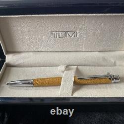 TUMI Collector Item NIB LeatherWriting Pen w Hard Lacquered Presentation Box NIB