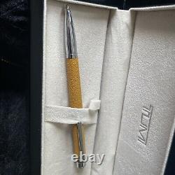 TUMI Collector Item NIB LeatherWriting Pen w Hard Lacquered Presentation Box NIB