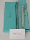 Tiffany 925 Sterling Silver Ball Point Pen Made In Germany Box, Pouch, & Papers