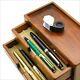 Toyooka Wooden Fountain Pen Storage Box Collection Case 8 Pens From Japan F/s