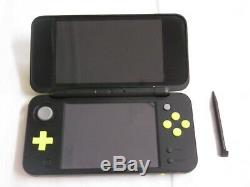 U1996 new Nintendo 2DS LL XL console Black x Lime Japan withbox memory pen