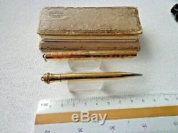 VINTAGE EVERSHARP WAHL GOLD FILLED FOUNTAIN PEN & PENCIL WITH BOX 14k NIB FLEX