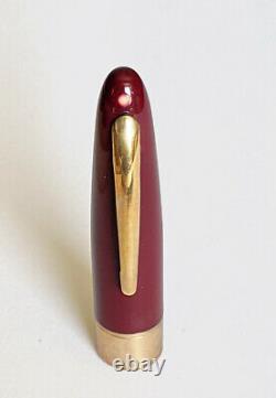 VINTAGE SHEAFFER'S Fountain Pen in Maroon 14K Nib White Dot In Box