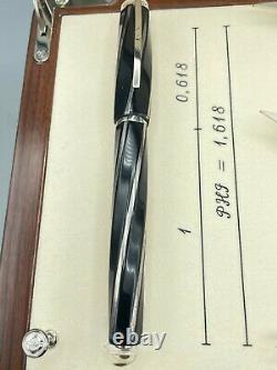 VISCONTI DIVINA XL 5.9 Black/ Sterling Silver Rollerball Pen NEW in Box