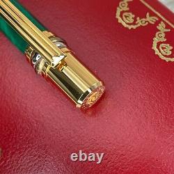 Vintage Cartier Trinity Ballpoint Pen Green Marble Malachite Finish withBox&Papers