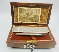 Vintage Parker 75 Bicentennial Pewter Fountain Pen LE 14K Fine Nib Boxed Perfect