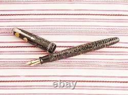 Vintage Parker Vacumatic Major Silver Striped Fountain Pen New Old Stock Box