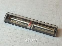 Vintage Pentel Stainless steel rolling writer pen in box, new, never used