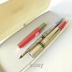 Vintage Pilot Capless Pink and Beige F Nib Fountain pen in Box Japan 1960s
