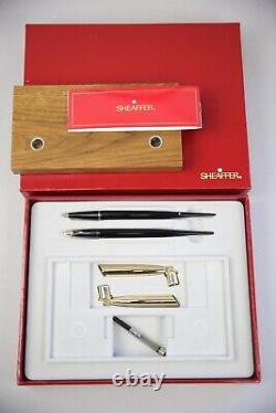 Vintage SHEAFFER Fountain Pens SNORKEL 14K F5 NIB DESKTOP WHITE DOT USA IN BOX