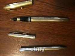 Vintage Sheaffer Snorkel TRIUMPH Fountain Pen & Pencil Set GF 14K med nib Boxed