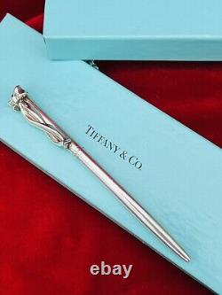 Vintage TIFFANY &Co Sterling Silver BOW Gift PEN New York Germany. 925 Box + Bag