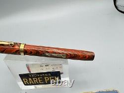 Vintage WATERMAN 7 RIPPLE Fountain Pen RED Nib & Band Restored Boxed