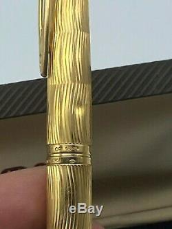 Vintage WATERMAN C/F 18K SOLID GOLD Fountain Pen 18K Med nib Boxed