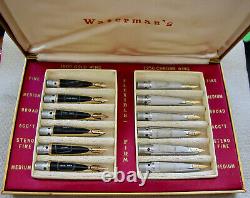 Vintage WATERMAN C/F Fountain Pen Nib Selection 14K WithBox NOS
