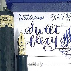 Vintage Waterman 52v 1/2 14k flex nib emaculate condition with tag and box