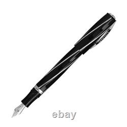 Visconti Black Divina Large Fine Point Fountain Pen KP18-05-FP-F NEW in box