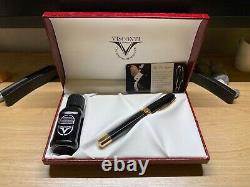 Visconti Opera Black Fountain Pen (M, 14k nib) New in Gift Box