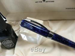 Visconti Opera blue swirl fountain pen 14K nib + box + ink