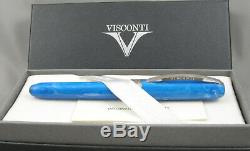 Visconti Rembrandt Azure Blue Fountain Pen Broad Nib New in Box Italy
