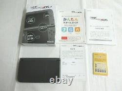 W1242 new Nintendo 3DS LL XL console Metallic Black Japan withbox stylus pen