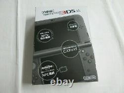 W1242 new Nintendo 3DS LL XL console Metallic Black Japan withbox stylus pen