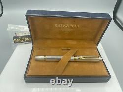 WATERMAN MAN 100 STERLING SILVER Fountain Pen 18K Fine nib Near Mint Boxed