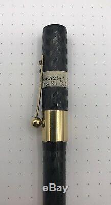 Waterman 0852 1/2V Fountain Pen Flexible Nib Gold Band BCHR Mint + Original Box
