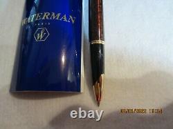 Waterman Carene Rollerball Pen Amber Shimmer & Gold Rollerball Pen New In Box