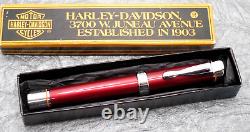 Waterman Harley Davidson Burgundy/chrome Fountain Pen New In Box Lot K34