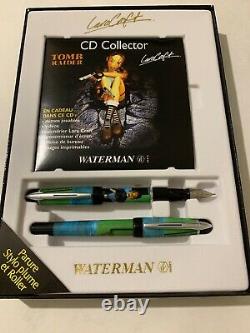Waterman Kultur Tomb Raider Lara Croft Rollerball & Fountain Pen-cd Box Set-nos
