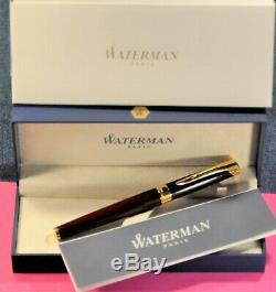 Waterman L'Etalon Burgundy Lacquer> 18K EF nib Fountain pen withOrig. Box