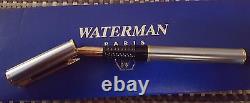 Waterman Laureat Fountain Pen Gunmetal & Gold Medium Pt New In Box