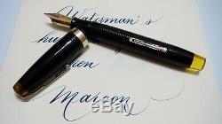 Waterman Oversize Hundred Year Pen In Original Box, Maroon, Semi Flex, 14k M Nib