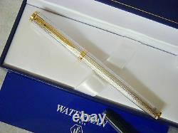Waterman Preface Fountain Pen Silver & Gold 18K Gold Broad Pt New In Box