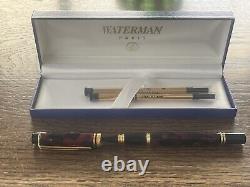 Waterman Rhapsody Ballpoint Pen Mineral Red & Gold New In Box With 2 Refills