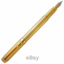 Waterman Solid Gold Le Man Solid 18K Gold Fountain Pen Medium Pt New In Box