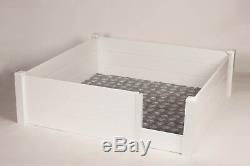 Whelping Box 60x 60 withPiggy Rails entry door and Rubber Liner Dog, Puppy, Pen