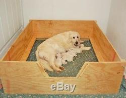 Whelping Box HEAVY DUTY Medium 40x40 withRAILS+LINER Dog, Puppy, Pen, Free S&H