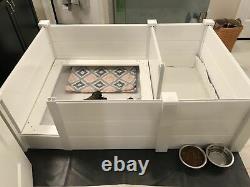 Whelping Box with weaning pen 48x 72 withPiggy Rails entry doors rubber floor