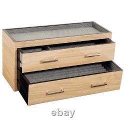 Wolf Meridian 2 Drawer Valet, Charging Station and Pen Box polished Blonde