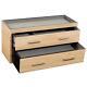 Wolf Meridian 2 Drawer Valet, Charging Station And Pen Box Polished Blonde