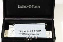 Yard-O-Led Silver Fountain Pen with Original Box 18CT Gold Nib Blue Enamel AA2